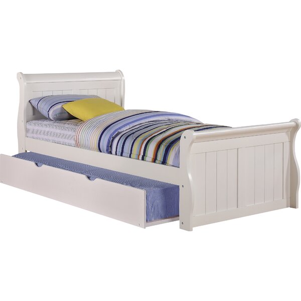 Donco Kids Sleigh Bed With Twin Trundle Reviews Wayfair   Sleigh Bed With Twin Trundle 